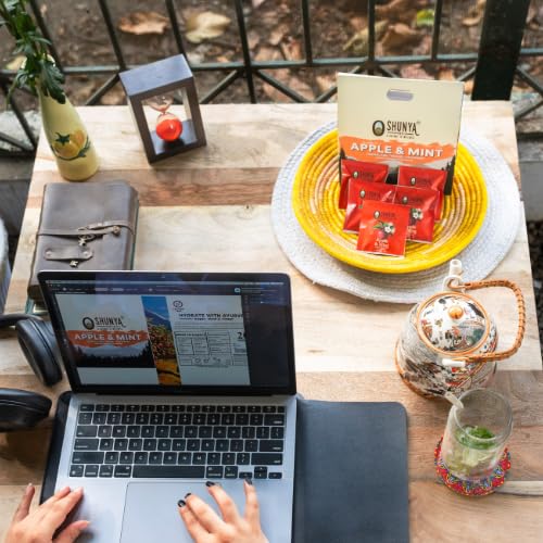 Shunya India Apple, Mint, and Timur Tisane(20 Tea Bags, 3 Gm Each) - Herbal Infusion  Tisane Natural Antioxidant, Support Immunity, Caffeine Free